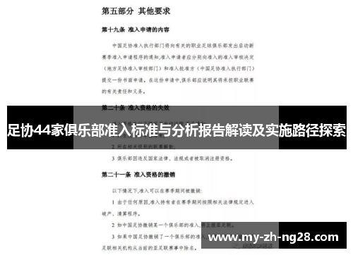 足协44家俱乐部准入标准与分析报告解读及实施路径探索